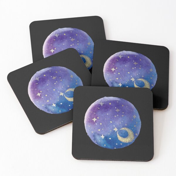 Item preview, Galaxy Round VIII - Moon and Stars designed and sold by Praline Creative.