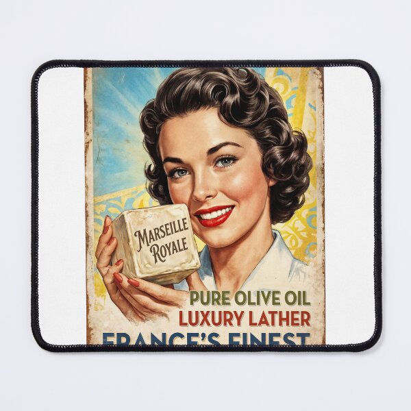 Item preview, Retro Radiance: Marseille Royale Soap Ad Revival designed and sold by ForeverPrintsOK.