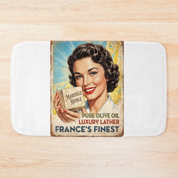 Item preview, Retro Radiance: Marseille Royale Soap Ad Revival designed and sold by ForeverPrintsOK.