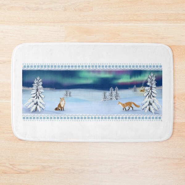 Item preview, Winter landscape with foxes designed and sold by MercuriousVA.