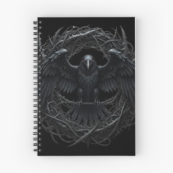 Item preview, Mroczny Kruk Cierniowy Wieniec | Gothic Dark Fantasy Metal Wikingów | Raven Czarny Omen designed and sold by Artadria.