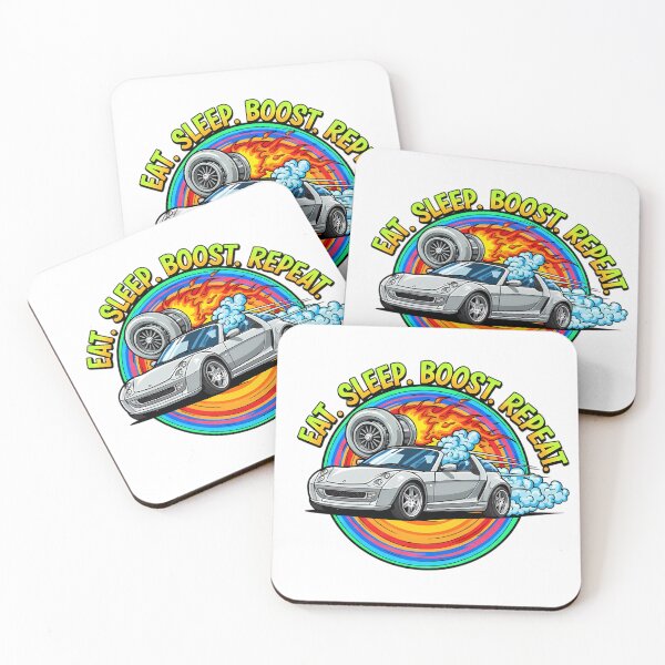 Item preview, Smart Roadster Minimalist "Eat Sleep Boost Repeat" Icon Tee designed and sold by Smart-Racer.