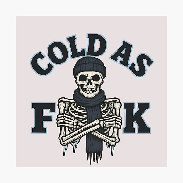 Item preview, Cold As – Frozen Skeleton: Icy Grip of Winter designed and sold by Blaze & Trail Creative.