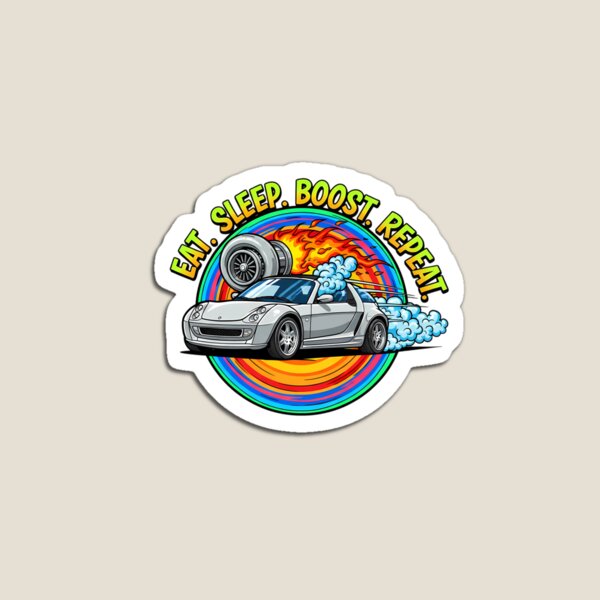 Item preview, Smart Roadster Minimalist "Eat Sleep Boost Repeat" Icon Tee designed and sold by Smart-Racer.