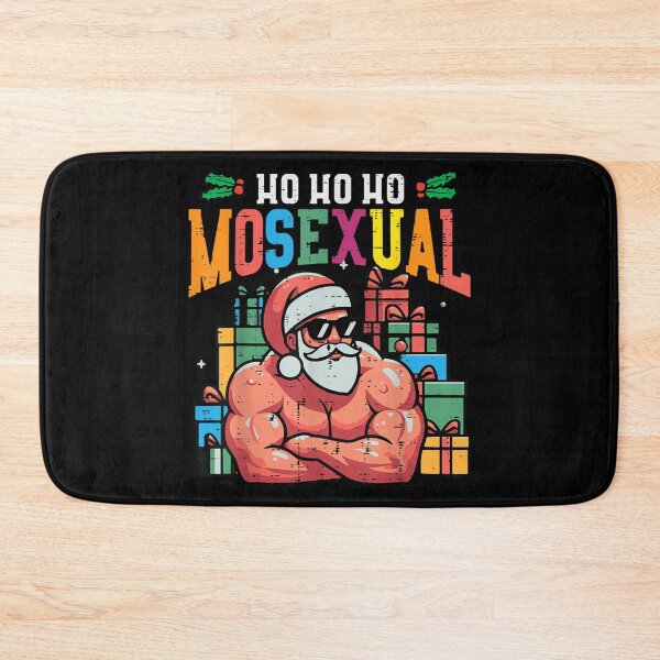 Item preview, Ho Ho Ho Mos3xual Muscular Santa Funny Gym Christmas Holiday Art designed and sold by LakenDraphil.