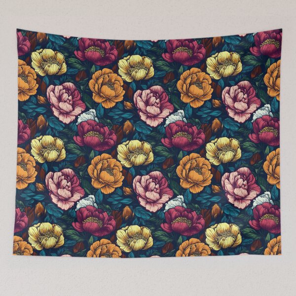 Item preview, Elegant Charming Floral Peonies  For Sunny Interiors designed and sold by RoyalStarsPatts.