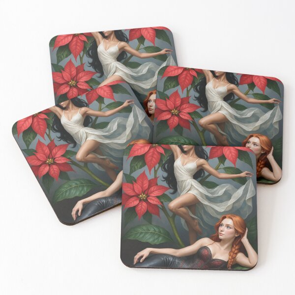 Item preview, Shanti x Rowan among poinsettias designed and sold by CathryneDelamort.