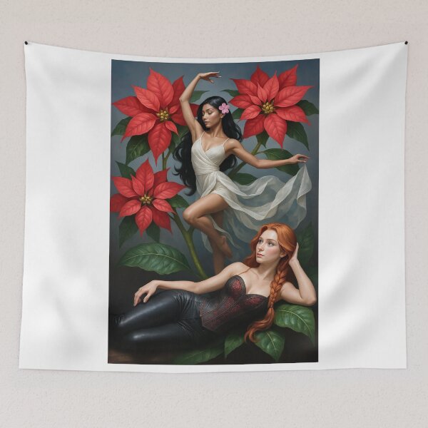 Item preview, Shanti x Rowan among poinsettias designed and sold by CathryneDelamort.