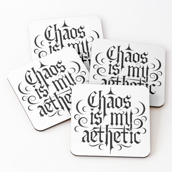 Item preview, Detailed Gothic Blackletter Calligraphy Design. Chaos is my Aesthetic designed and sold by Jirada.