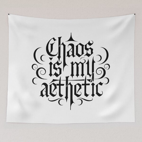 Item preview, Detailed Gothic Blackletter Calligraphy Design. Chaos is my Aesthetic designed and sold by Jirada.