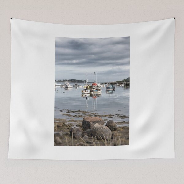 Item preview, lobster boat harbor designed and sold by Cheryl Clegg Photo.
