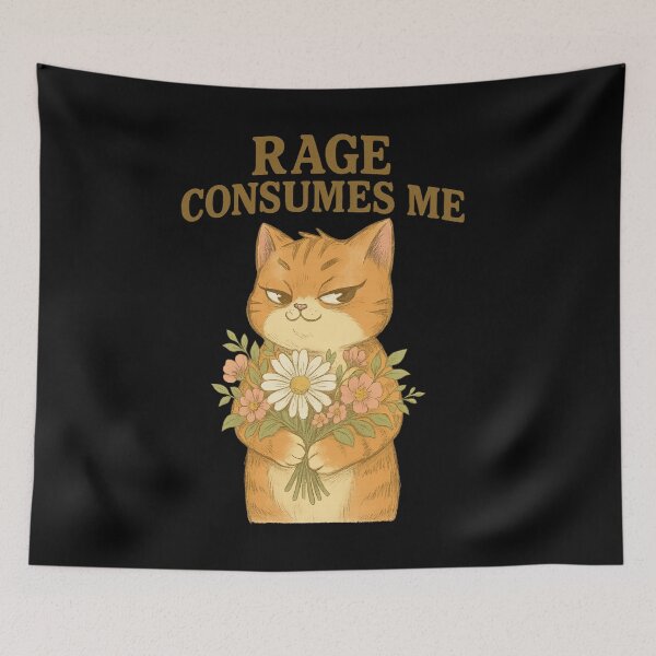 Item preview, Rage consumes me cat designed and sold by IdealDo.