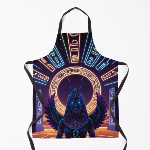 Item preview, Neon Egyptian Queen | Futuristic Ankh Cyber Art designed and sold by Stickerna.