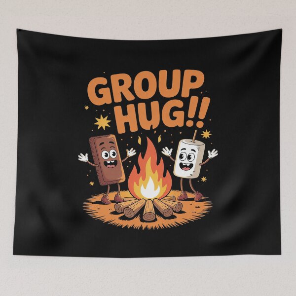 Item preview, Group Hug Marshmallow Campfire Snack Funny Camping  designed and sold by NailMolisa.