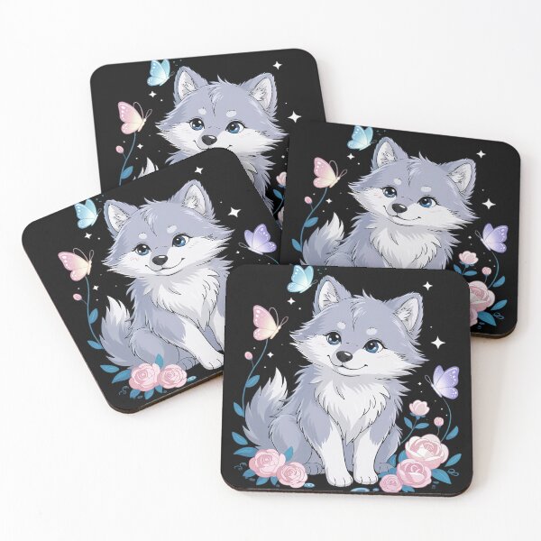 Item preview, Cute Wolf With Flowers I Kids Wolf 2  designed and sold by MyzoToyota.