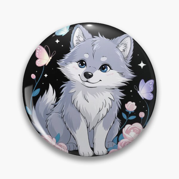 Item preview, Cute Wolf With Flowers I Kids Wolf 2  designed and sold by MyzoToyota.
