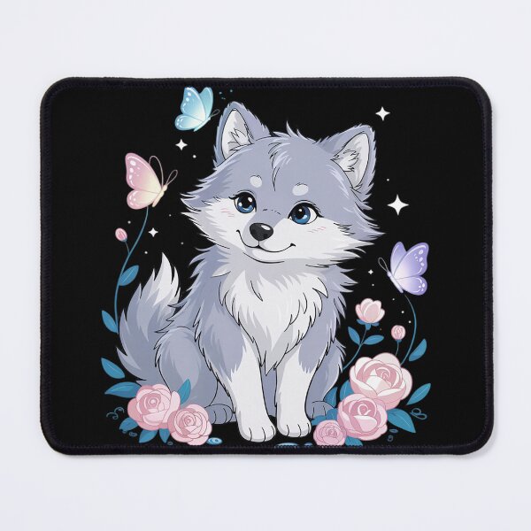 Item preview, Cute Wolf With Flowers I Kids Wolf 2 designed and sold by MyzoToyota.
