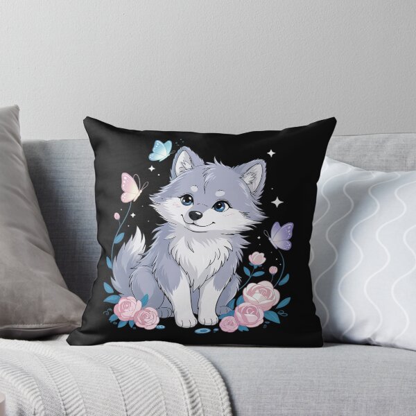 Item preview, Cute Wolf With Flowers I Kids Wolf 2  designed and sold by MyzoToyota.