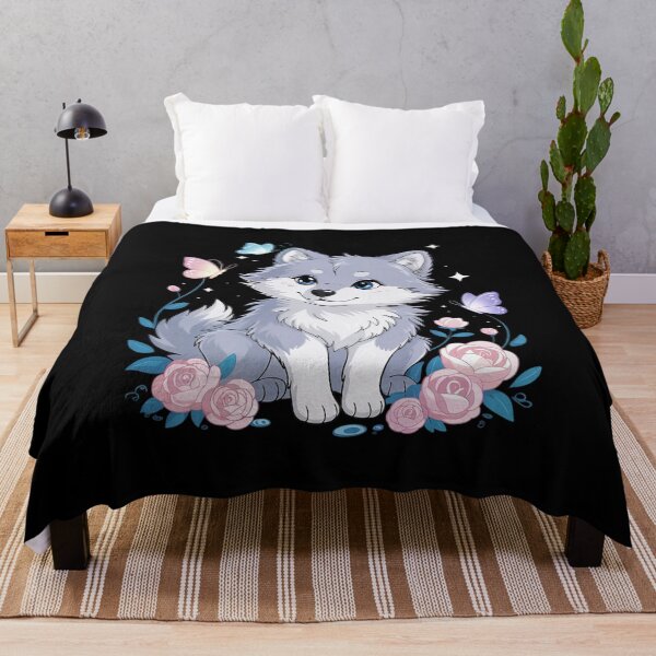 Item preview, Cute Wolf With Flowers I Kids Wolf 2  designed and sold by MyzoToyota.