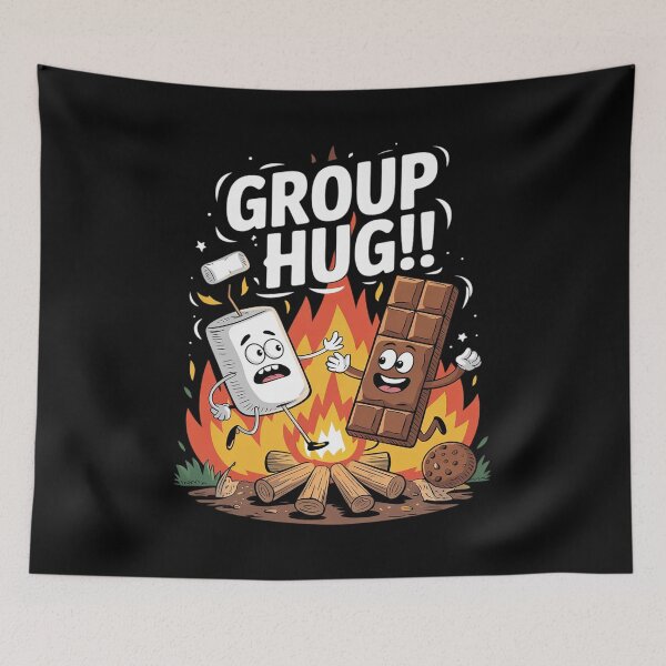 Item preview, Group Hug Marshmallow Campfire Snack Funny Camping 1  designed and sold by NailMolisa.