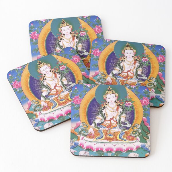 Item preview, White Tara Tibetan Thangka Art designed and sold by AetherNest.