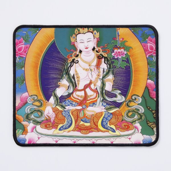 Item preview, White Tara Tibetan Thangka Art designed and sold by AetherNest by Alicia Jia Dong.