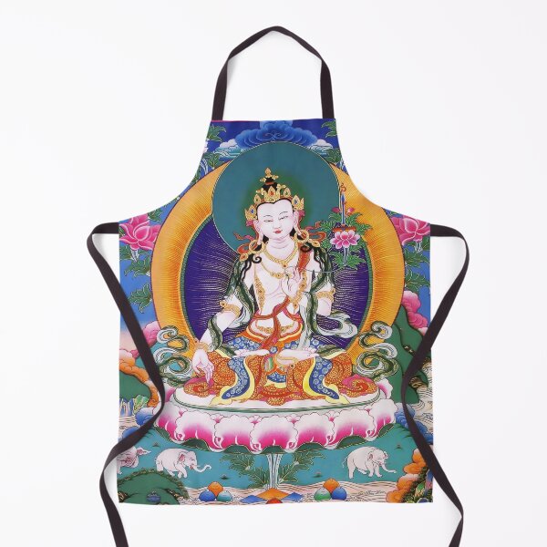 Item preview, White Tara Tibetan Thangka Art designed and sold by AetherNest by Alicia Jia Dong.