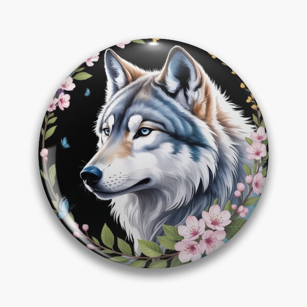Item preview, Cute Wolf With Flowers I Kids Wolf 3  designed and sold by MyzoToyota.