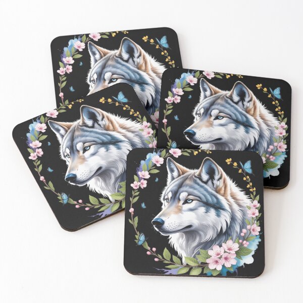 Item preview, Cute Wolf With Flowers I Kids Wolf 3  designed and sold by MyzoToyota.