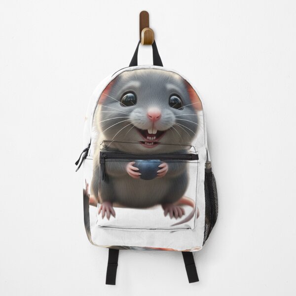 Item preview, Smiling Little Mouse Holding a Blueberry - Adorable Kawaii Rodent Art designed and sold by JanRizz.