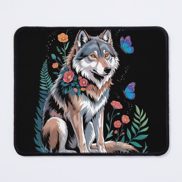 Item preview, Cute Wolf With Flowers I Kids Wolf designed and sold by MyzoToyota.