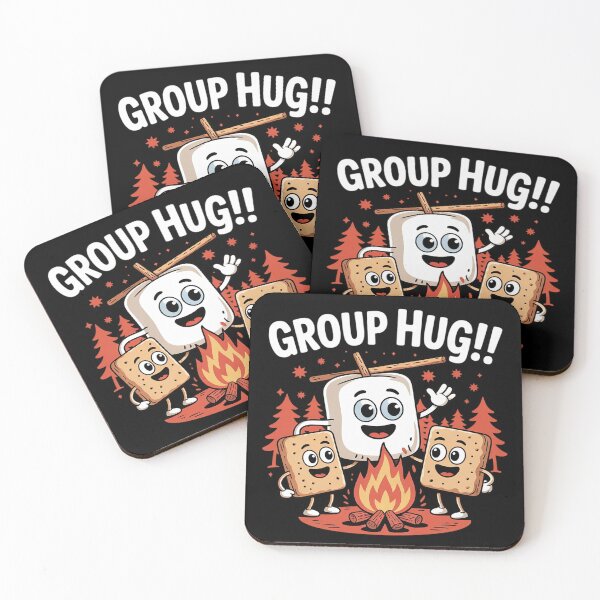 Item preview, Group Hug Marshmallow Campfire Snack Funny Camping 4  designed and sold by NailMolisa.