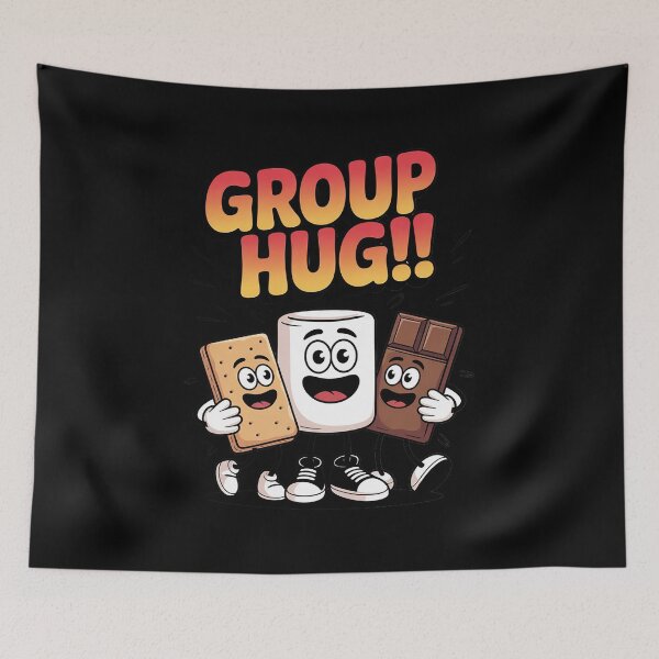 Item preview, Group Hug Marshmallow Campfire Snack Funny Camping 6  designed and sold by NailMolisa.