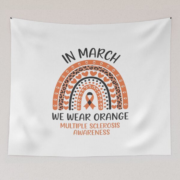 Item preview, In March We Wear Orange Ribbon MS Warrior Multiple Sclerosis3  designed and sold by AquaKiev.