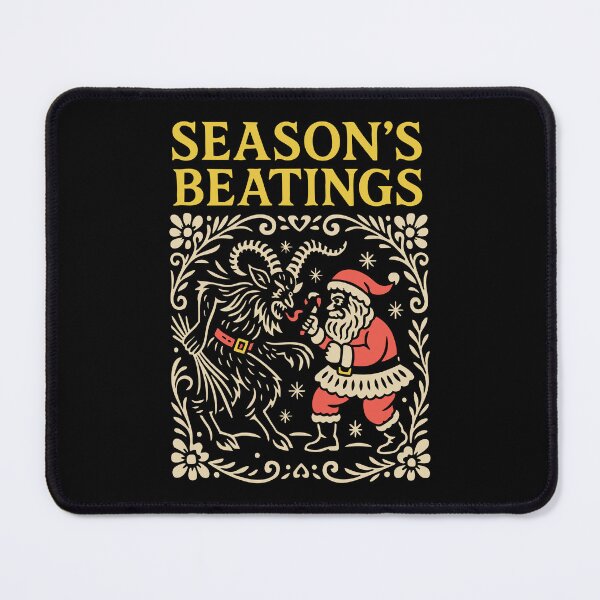 Item preview, Season’s Beatings Santa vs Krampus Folk Art designed and sold by Victor Shadehorn.