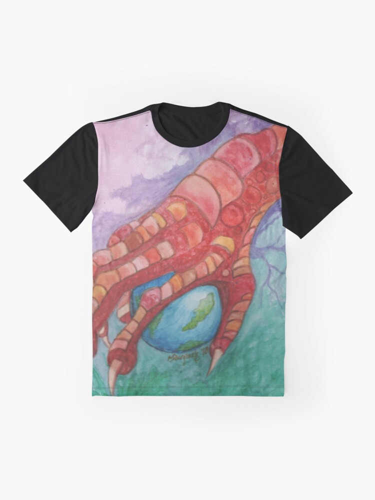 Alternate view of Dragon orb, fantasy series, watercolor Graphic T-Shirt