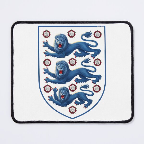 Item preview, England Blue Lions & Roses Football Fan Heraldry designed and sold by jimmy-digital.