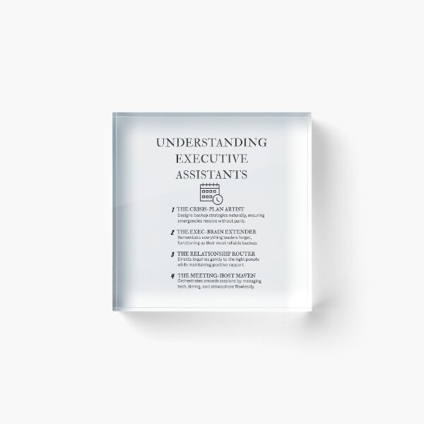 Item preview, Executive Assistant Roles Explained – Funny Edition designed and sold by PsyFlow35.