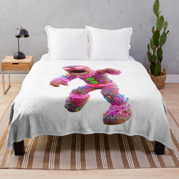 Item preview, Vibrant Neon Gingerbread Monster Man Christmas Art designed and sold by AlexLineArt.