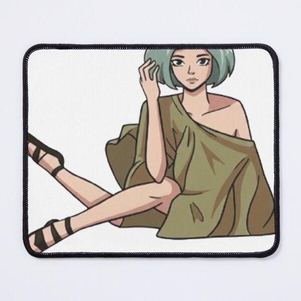 Item preview, Minimalist Green Short Hair Girl | Bold Color Block Illustration designed and sold by NaevaArt.