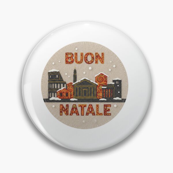 Item preview, Rome Buon Natale Hand-Embroidered Italian Textile Patch designed and sold by Imaginarium of Chaos falcon88 .