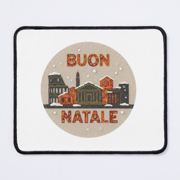 Item preview, Rome Buon Natale Hand-Embroidered Italian Textile Patch designed and sold by Imaginarium of Chaos falcon88 .
