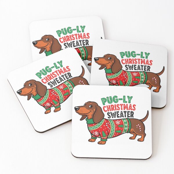 Item preview, Funny Dachshund Ugly Christmas Sweater - Wiener Dog Pun design designed and sold by MegzDesign.