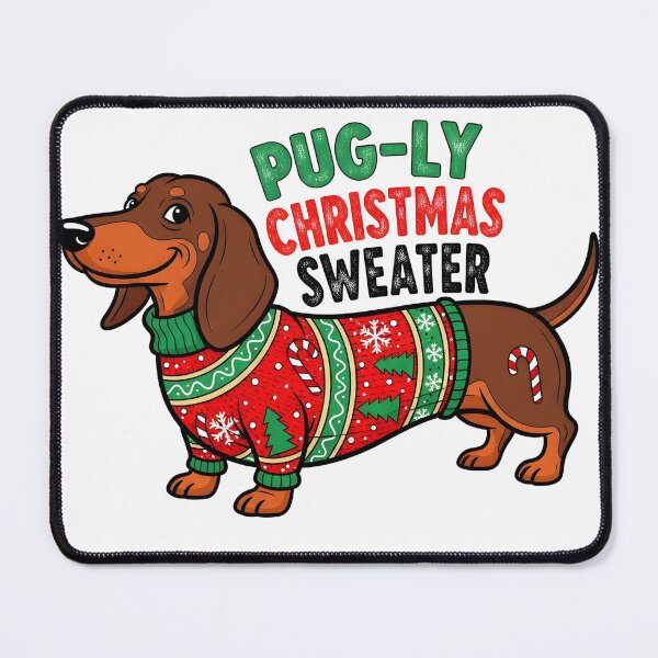 Item preview, Funny Dachshund Ugly Christmas Sweater - Wiener Dog Pun design designed and sold by MegzDesign.