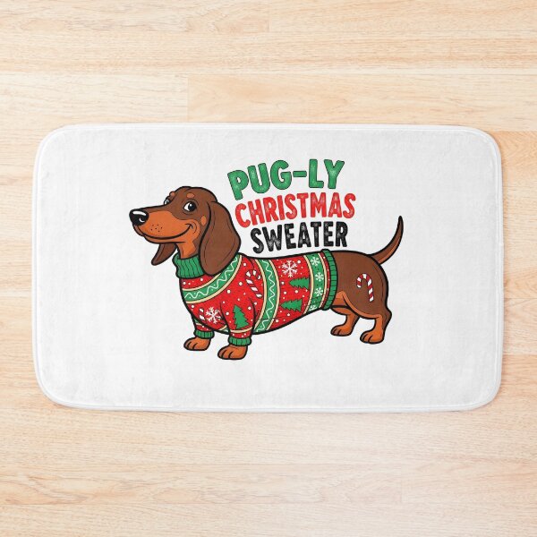Item preview, Funny Dachshund Ugly Christmas Sweater - Wiener Dog Pun design designed and sold by MegzDesign.