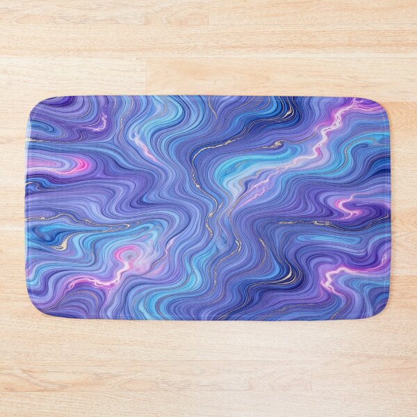 Item preview, Fluid acrylic pouring style, swirling marble effect in vibrant cosmic colors designed and sold by AI Experiment Lab.