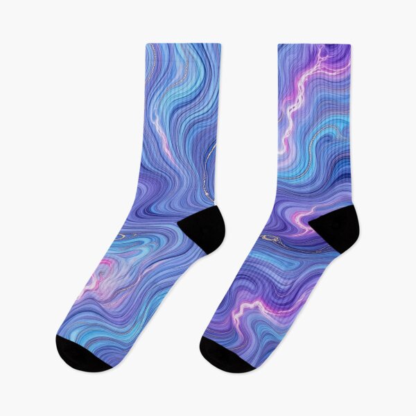 Item preview, Fluid acrylic pouring style, swirling marble effect in vibrant cosmic colors designed and sold by AI Experiment Lab.