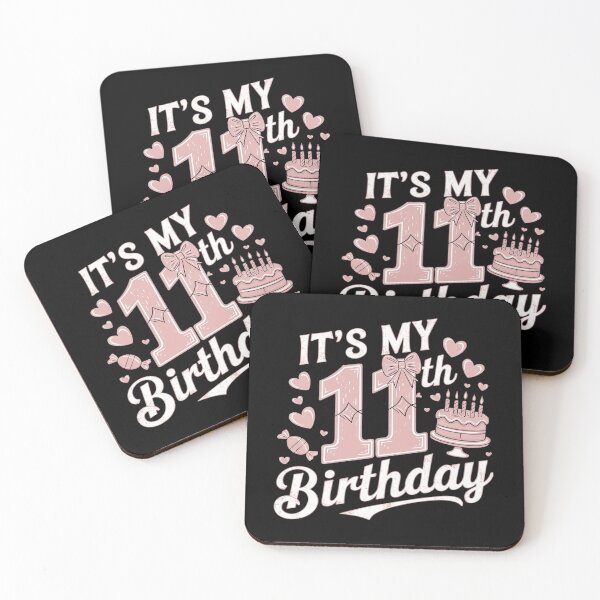 Item preview, It's My 11th Birthday Aesthetic Pink Bow Coquette Birthday designed and sold by CombatTask.