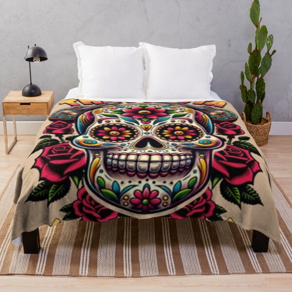 Item preview, Colorful Sugar Skull designed and sold by WAKYSHOP.