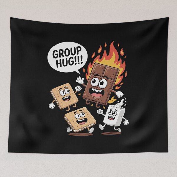 Item preview, Group Hug Marshmallow Smore Funny Camping Family 3  designed and sold by NailMolisa.